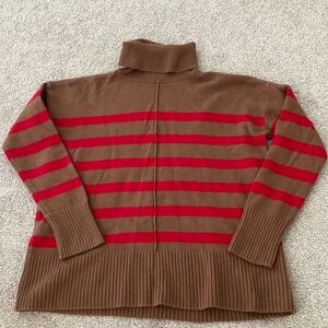 Banana Republic Wool Blend Striped Y2K Turtleneck Sweater Preppy Size‎ Small